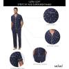 imageWiWi Mens Pajama Set Soft Sleepwear Button Down Pajamas Sets Classic Notch Collar Loungewear Viscose from Bamboo Pjs SXXLCdeer on Navy