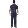 imageWiWi Mens Pajama Set Soft Sleepwear Button Down Pajamas Sets Classic Notch Collar Loungewear Viscose from Bamboo Pjs SXXLCdeer on Navy