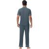 imageWiWi Mens Pajama Set Soft Sleepwear Button Down Pajamas Sets Classic Notch Collar Loungewear Viscose from Bamboo Pjs SXXLCgrayish Blue