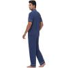 imageWiWi Mens Pajama Set Soft Sleepwear Button Down Pajamas Sets Classic Notch Collar Loungewear Viscose from Bamboo Pjs SXXLCnautical Blue