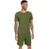 imageWiWi Mens Pajamas Set Soft Short Sleeve Pj Sleepwear Top and Shorts Pajama Sets LoungewearViscose from Bamboo S3XAarmy Green