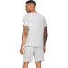 imageWiWi Mens Pajamas Set Soft Short Sleeve Pj Sleepwear Top and Shorts Pajama Sets LoungewearViscose from Bamboo S3XAash Grey