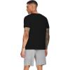 imageWiWi Mens Pajamas Set Soft Short Sleeve Pj Sleepwear Top and Shorts Pajama Sets LoungewearViscose from Bamboo S3XAblack  Heather Grey