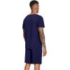 imageWiWi Mens Pajamas Set Soft Short Sleeve Pj Sleepwear Top and Shorts Pajama Sets LoungewearViscose from Bamboo S3XAnavy