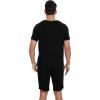 imageWiWi Mens Pajamas Set Soft Short Sleeve Pj Sleepwear Top and Shorts Pajama Sets LoungewearViscose from Bamboo S3XBblack