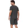 imageWiWi Mens Pajamas Set Soft Short Sleeve Pj Sleepwear Top and Shorts Pajama Sets LoungewearViscose from Bamboo S3XBcharcoal Heather