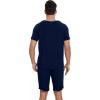 imageWiWi Mens Pajamas Set Soft Short Sleeve Pj Sleepwear Top and Shorts Pajama Sets LoungewearViscose from Bamboo S3XBnavy