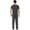 imageWiWi Mens Pajamas Set Viscose from Bamboo Short Sleeve Sleepwear Knit Nightwear 2 Pieces Loungewear Sets SXXLCharcoal Heather