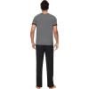 imageWiWi Mens Pajamas Set Viscose from Bamboo Short Sleeve Sleepwear Knit Nightwear 2 Pieces Loungewear Sets SXXLDark Heather Grey
