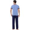 imageWiWi Mens Pajamas Set Viscose from Bamboo Short Sleeve Sleepwear Knit Nightwear 2 Pieces Loungewear Sets SXXLFog Blue