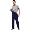 imageWiWi Mens Pajamas Set Viscose from Bamboo Short Sleeve Sleepwear Knit Nightwear 2 Pieces Loungewear Sets SXXLLight Heather Grey