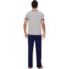 imageWiWi Mens Pajamas Set Viscose from Bamboo Short Sleeve Sleepwear Knit Nightwear 2 Pieces Loungewear Sets SXXLLight Heather Grey
