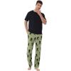 imageWiWi Mens Short Sleeve Pajamas Set Sleepwear Casual Soft Sleep Sets with Pockets Loungewear Viscose from Bamboo SXXLAchimpanzees