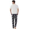 imageWiWi Mens Short Sleeve Pajamas Set Sleepwear Casual Soft Sleep Sets with Pockets Loungewear Viscose from Bamboo SXXLAdog