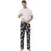 imageWiWi Mens Short Sleeve Pajamas Set Sleepwear Casual Soft Sleep Sets with Pockets Loungewear Viscose from Bamboo SXXLAdog