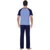 imageWiWi Mens Short Sleeve Pajamas Set Sleepwear Casual Soft Sleep Sets with Pockets Loungewear Viscose from Bamboo SXXLAnavy