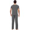 imageWiWi Mens Short Sleeve Pajamas Set Sleepwear Casual Soft Sleep Sets with Pockets Loungewear Viscose from Bamboo SXXLBdark Heather Grey