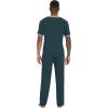 imageWiWi Mens Short Sleeve Pajamas Set Sleepwear Casual Soft Sleep Sets with Pockets Loungewear Viscose from Bamboo SXXLBdeep Teal