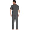 imageWiWi Mens Short Sleeve Pajamas Set Sleepwear Casual Soft Sleep Sets with Pockets Loungewear Viscose from Bamboo SXXLCcharcoal Heather