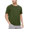 imageWiWi Mens TShirts Classic Soft Tee Viscose from Bamboo Loungewear Lightweight Short Sleeves Pajama Sleep Shirt SXXLAarmy Green