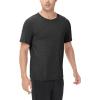 imageWiWi Mens TShirts Classic Soft Tee Viscose from Bamboo Loungewear Lightweight Short Sleeves Pajama Sleep Shirt SXXLAcharcoal Heather