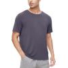 imageWiWi Mens TShirts Classic Soft Tee Viscose from Bamboo Loungewear Lightweight Short Sleeves Pajama Sleep Shirt SXXLAdark Grey