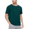 imageWiWi Mens TShirts Classic Soft Tee Viscose from Bamboo Loungewear Lightweight Short Sleeves Pajama Sleep Shirt SXXLApeacock Green