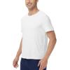 imageWiWi Mens TShirts Classic Soft Tee Viscose from Bamboo Loungewear Lightweight Short Sleeves Pajama Sleep Shirt SXXLAraw White