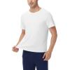 imageWiWi Mens TShirts Classic Soft Tee Viscose from Bamboo Loungewear Lightweight Short Sleeves Pajama Sleep Shirt SXXLAraw White