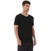 imageWiWi Mens TShirts Classic Soft Tee Viscose from Bamboo Loungewear Lightweight Short Sleeves Pajama Sleep Shirt SXXLBblack