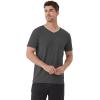 imageWiWi Mens TShirts Classic Soft Tee Viscose from Bamboo Loungewear Lightweight Short Sleeves Pajama Sleep Shirt SXXLBcharcoal Heather