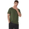 imageWiWi Mens TShirts Classic Soft Tee Viscose from Bamboo Loungewear Lightweight Short Sleeves Pajama Sleep Shirt SXXLBdark Fence Green
