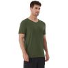 imageWiWi Mens TShirts Classic Soft Tee Viscose from Bamboo Loungewear Lightweight Short Sleeves Pajama Sleep Shirt SXXLBdark Fence Green
