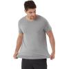 imageWiWi Mens TShirts Classic Soft Tee Viscose from Bamboo Loungewear Lightweight Short Sleeves Pajama Sleep Shirt SXXLBheather Grey