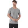 imageWiWi Mens TShirts Classic Soft Tee Viscose from Bamboo Loungewear Lightweight Short Sleeves Pajama Sleep Shirt SXXLBheather Grey