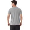 imageWiWi Mens TShirts Classic Soft Tee Viscose from Bamboo Loungewear Lightweight Short Sleeves Pajama Sleep Shirt SXXLBheather Grey