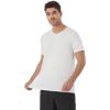 imageWiWi Mens TShirts Classic Soft Tee Viscose from Bamboo Loungewear Lightweight Short Sleeves Pajama Sleep Shirt SXXLBraw White