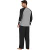 imageWiWi Mens Viscose from Bamboo Pajama Sets Long Sleeve Top and Pants Sleepwear Comfy Lightweight Loungewear Set SXXLAblack