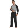 imageWiWi Mens Viscose from Bamboo Pajama Sets Long Sleeve Top and Pants Sleepwear Comfy Lightweight Loungewear Set SXXLAblack