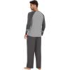 imageWiWi Mens Viscose from Bamboo Pajama Sets Long Sleeve Top and Pants Sleepwear Comfy Lightweight Loungewear Set SXXLAcharcoal Grey