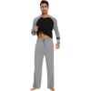 imageWiWi Mens Viscose from Bamboo Pajama Sets Long Sleeve Top and Pants Sleepwear Comfy Lightweight Loungewear Set SXXLAheather Grey