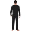 imageWiWi Mens Viscose from Bamboo Pajama Sets Long Sleeve Top and Pants Sleepwear Comfy Lightweight Loungewear Set SXXLBblack