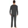imageWiWi Mens Viscose from Bamboo Pajama Sets Long Sleeve Top and Pants Sleepwear Comfy Lightweight Loungewear Set SXXLBcharcoal Heather
