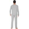 imageWiWi Mens Viscose from Bamboo Pajama Sets Long Sleeve Top and Pants Sleepwear Comfy Lightweight Loungewear Set SXXLBlight Heather Grey