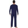 imageWiWi Mens Viscose from Bamboo Pajama Sets Long Sleeve Top and Pants Sleepwear Comfy Lightweight Loungewear Set SXXLBnavy