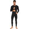 imageWiWi Thermal Underwear for Men Bamboo Viscose Long Johns Set Soft Warm Base Layer Lightweight Top and Bottom Sets SXXLAblack
