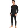 imageWiWi Thermal Underwear for Men Bamboo Viscose Long Johns Set Soft Warm Base Layer Lightweight Top and Bottom Sets SXXLAblack