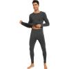 imageWiWi Thermal Underwear for Men Bamboo Viscose Long Johns Set Soft Warm Base Layer Lightweight Top and Bottom Sets SXXLAcharcoal Heather