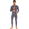 imageWiWi Thermal Underwear for Men Bamboo Viscose Long Johns Set Soft Warm Base Layer Lightweight Top and Bottom Sets SXXLAdark Grey
