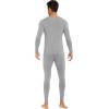 imageWiWi Thermal Underwear for Men Bamboo Viscose Long Johns Set Soft Warm Base Layer Lightweight Top and Bottom Sets SXXLAheather Grey